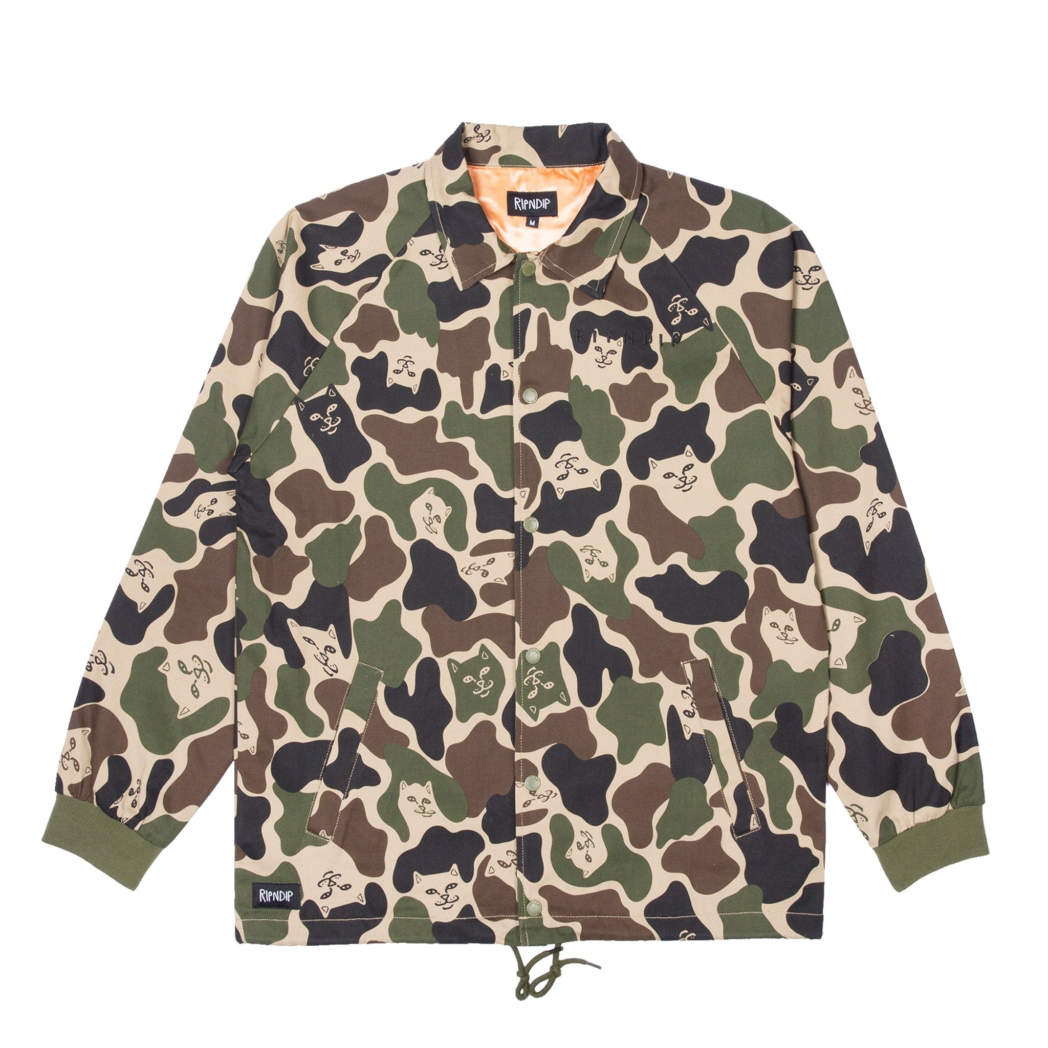 RIPNDIP - Prayer Hands Men's Twill Jacket, Army Camo – The Giant Peach