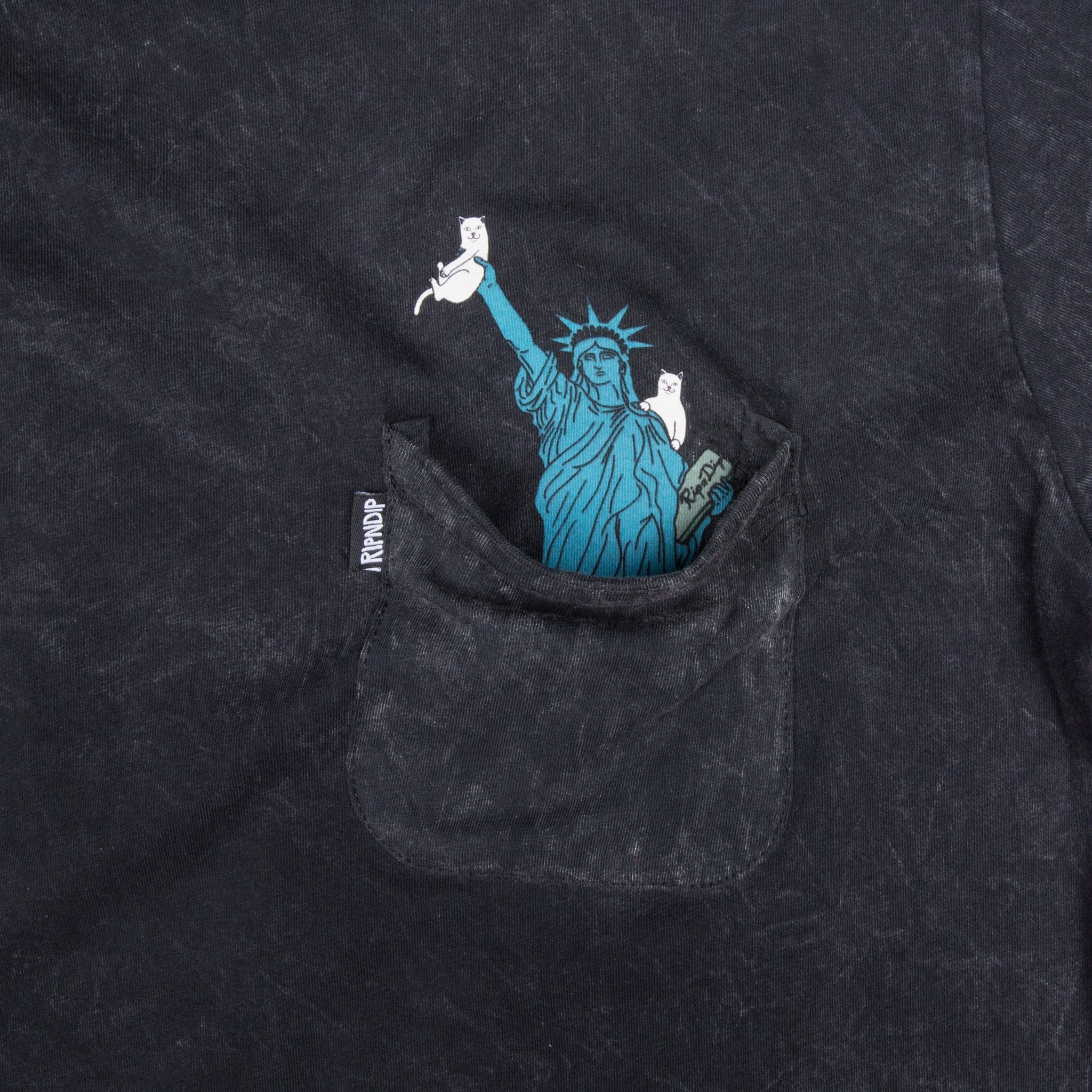 RIPNDIP - Liberty Men's Tee, Black Mineral Wash – The Giant Peach