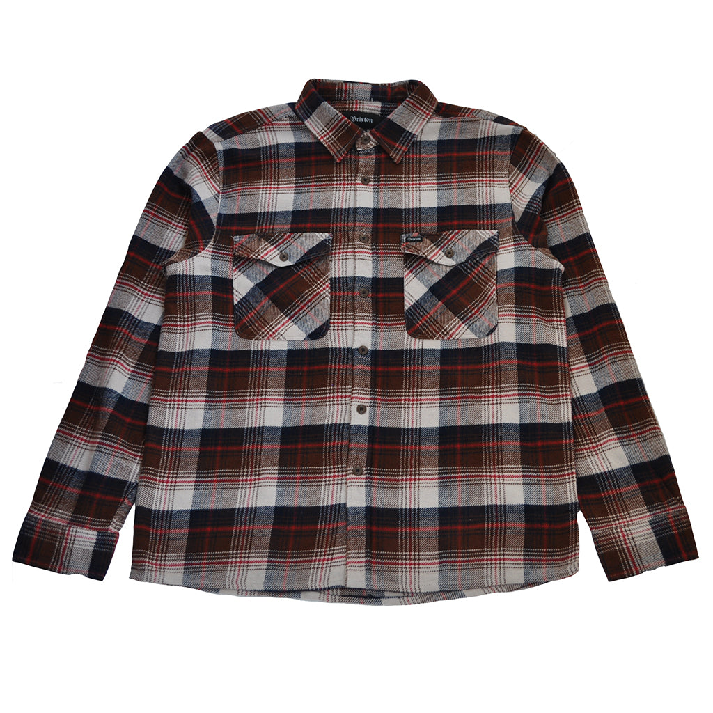 Brixton - Hayes Men's Flannel L/S Shirt, Brown/Navy – The Giant Peach