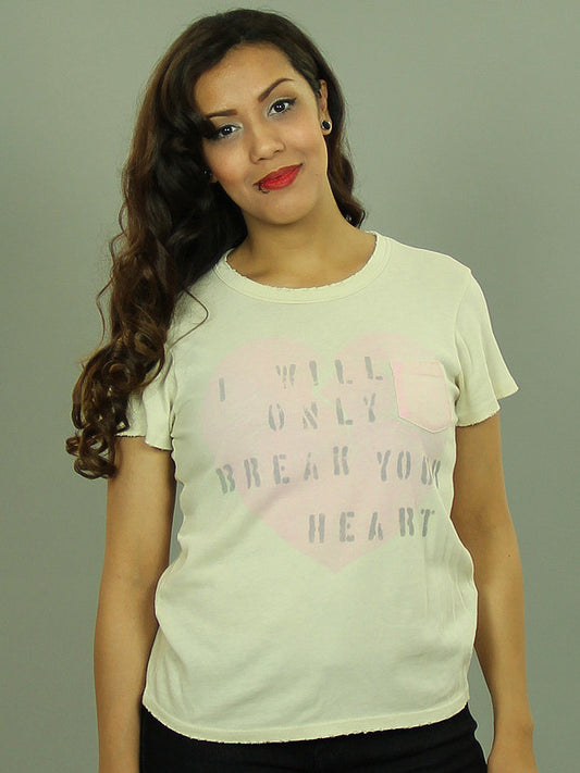 Junk Food Clothing - Break Your Heart  Women's Shirt, Almond - The Giant Peach