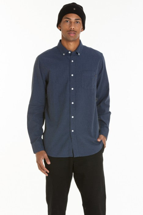 OBEY - Adams Woven Men's Shirt, Heather Navy - The Giant Peach