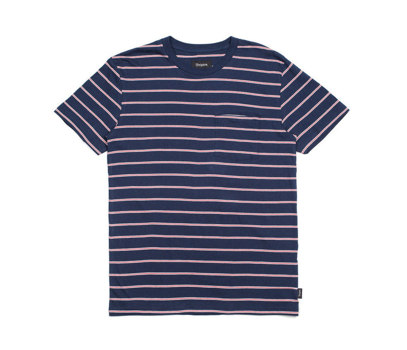 Brixton - Hilt Men's S/S Pocket Knit Tee, White/Navy/Red – The Giant Peach